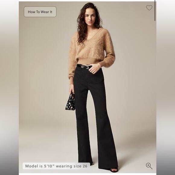 J.Crew High-rise flare jean Black Rinse - Picture 1 of 5
